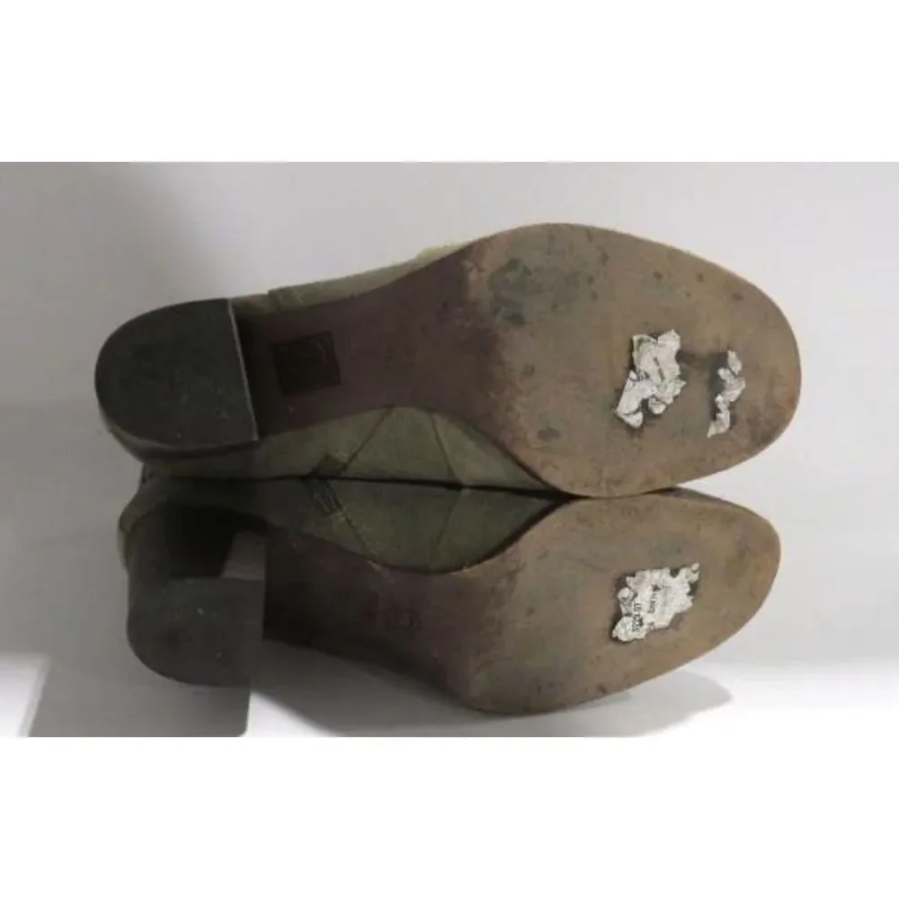Tory Burch Ankle Boot Olive Green Women's Size 10.5 M